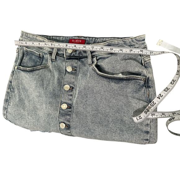 Guess Joanna's MR Mini Skirt in Indigo Acid, size large - Picture 4 of 6